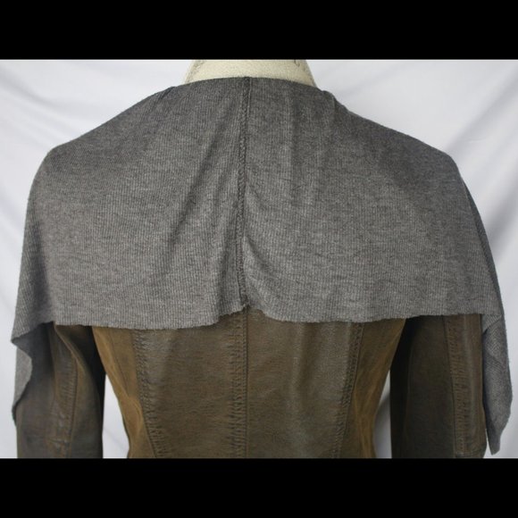 Anthropoogie Vegan Causeway Layered Draped Jacket By Hei Hei - Picture 11 of 13